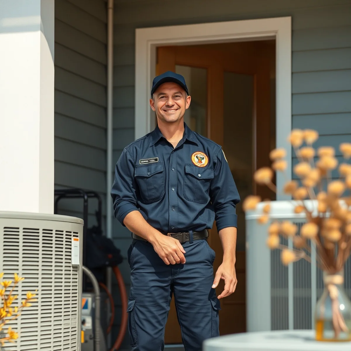 Flaming Ice Heating & Cooling technician at a home in Aberdeen, NC