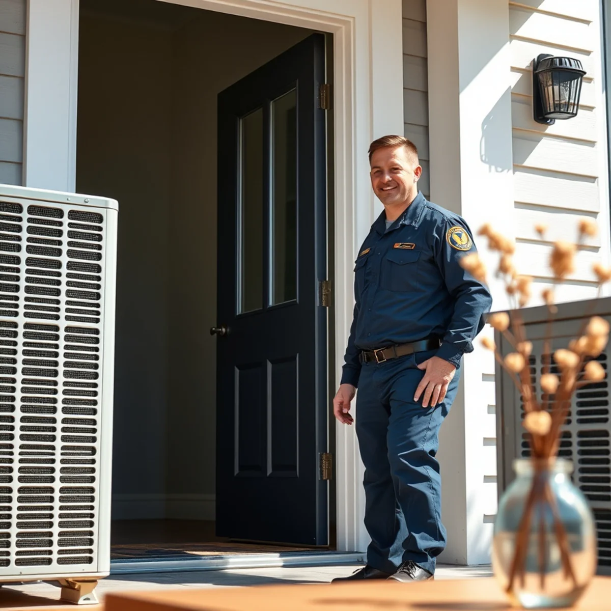 Flaming Ice Heating & Cooling technician at a home in Archdale, NC