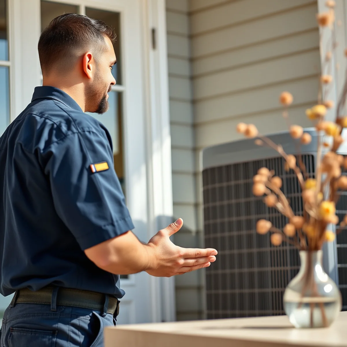 Flaming Ice Heating & Cooling technician at a home in Archer Lodge, NC