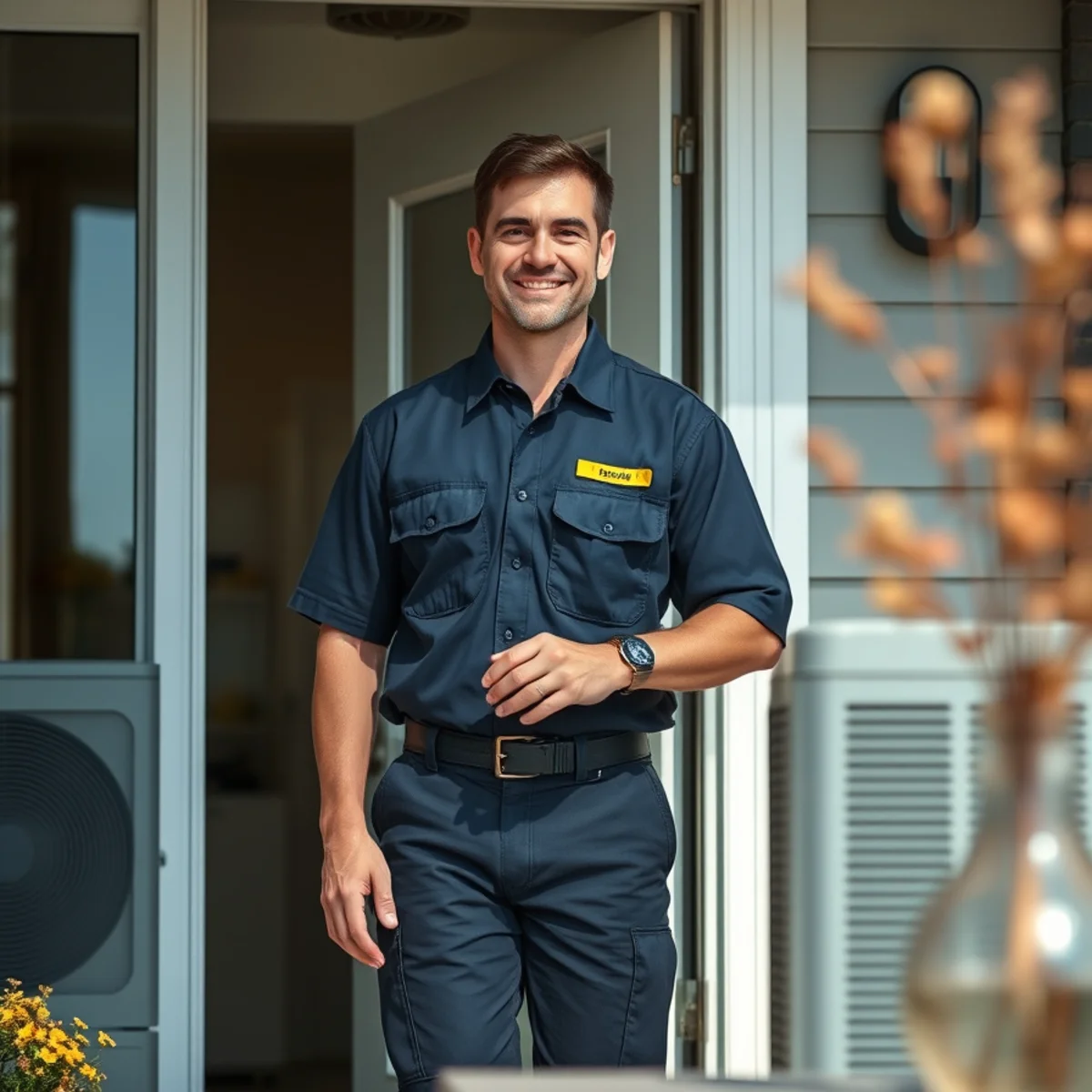 Flaming Ice Heating & Cooling technician at a home in Asheboro, NC