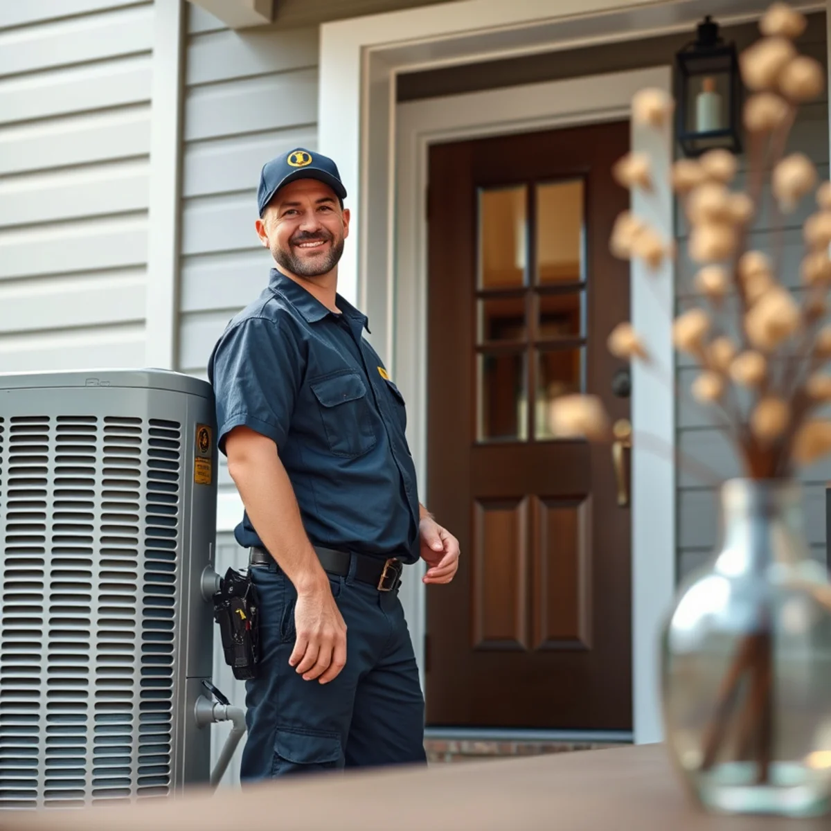Flaming Ice Heating & Cooling technician at a home in Banner Elk, NC