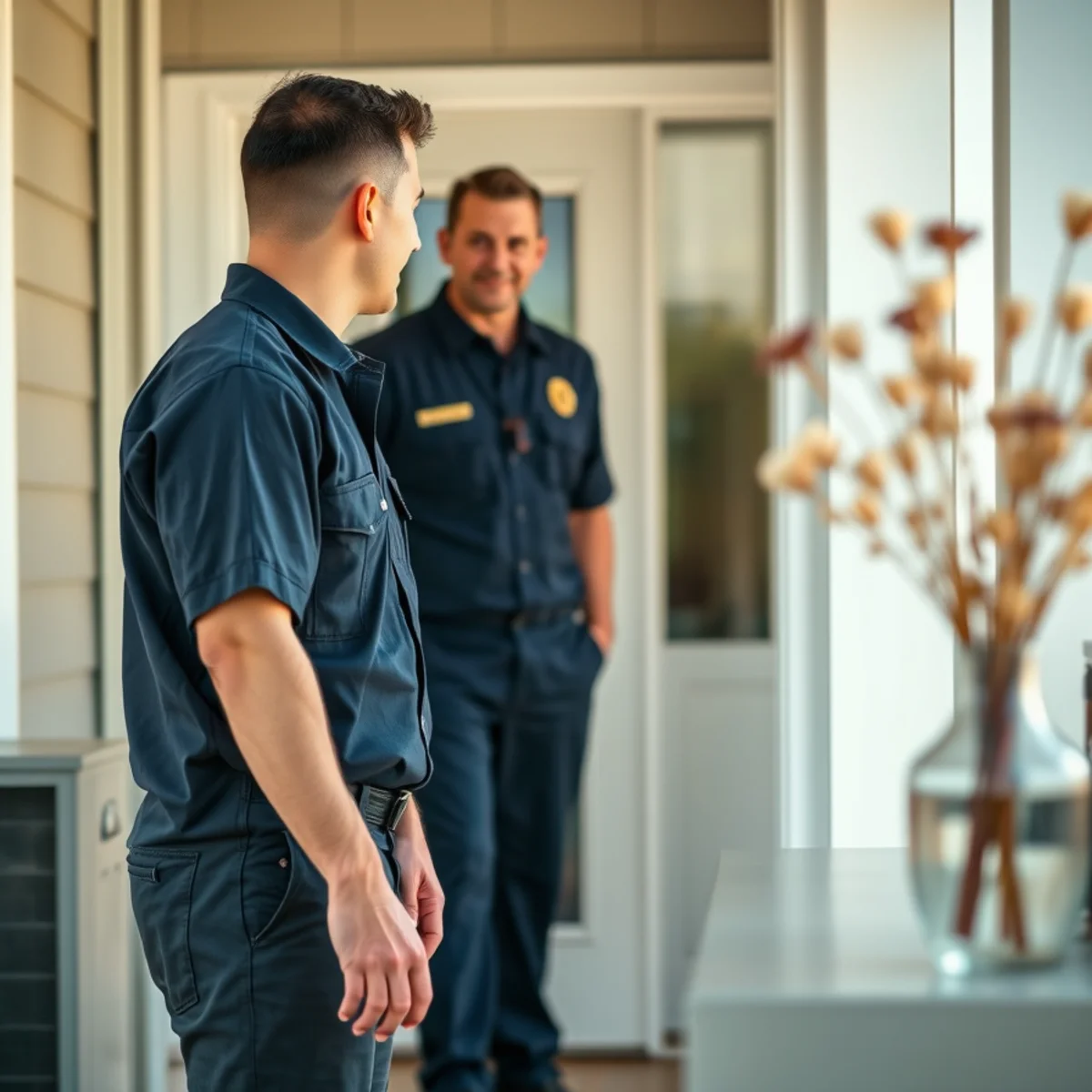 Flaming Ice Heating & Cooling technician at a home in Beulaville, NC