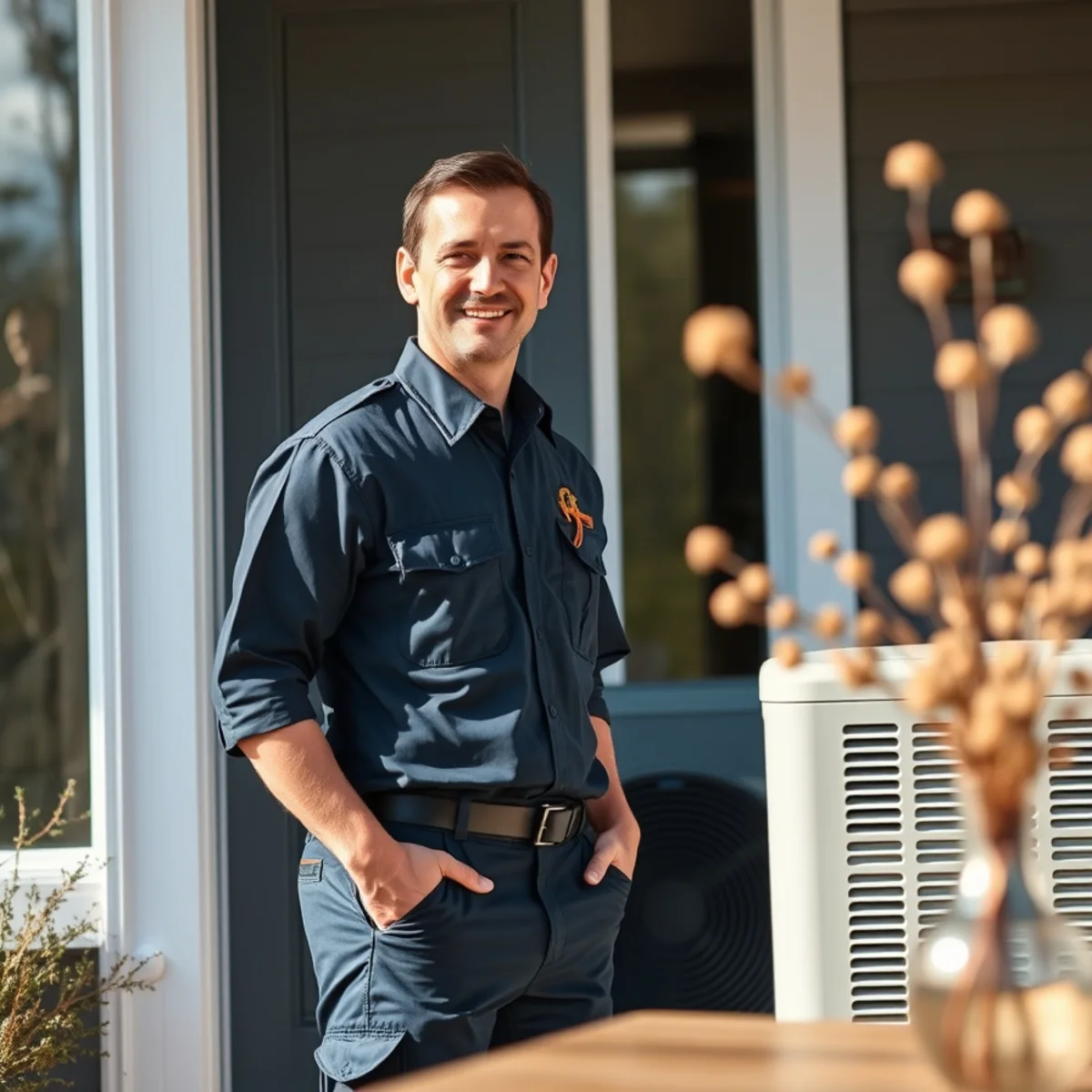 Flaming Ice Heating & Cooling technician at a home in Blowing Rock, NC