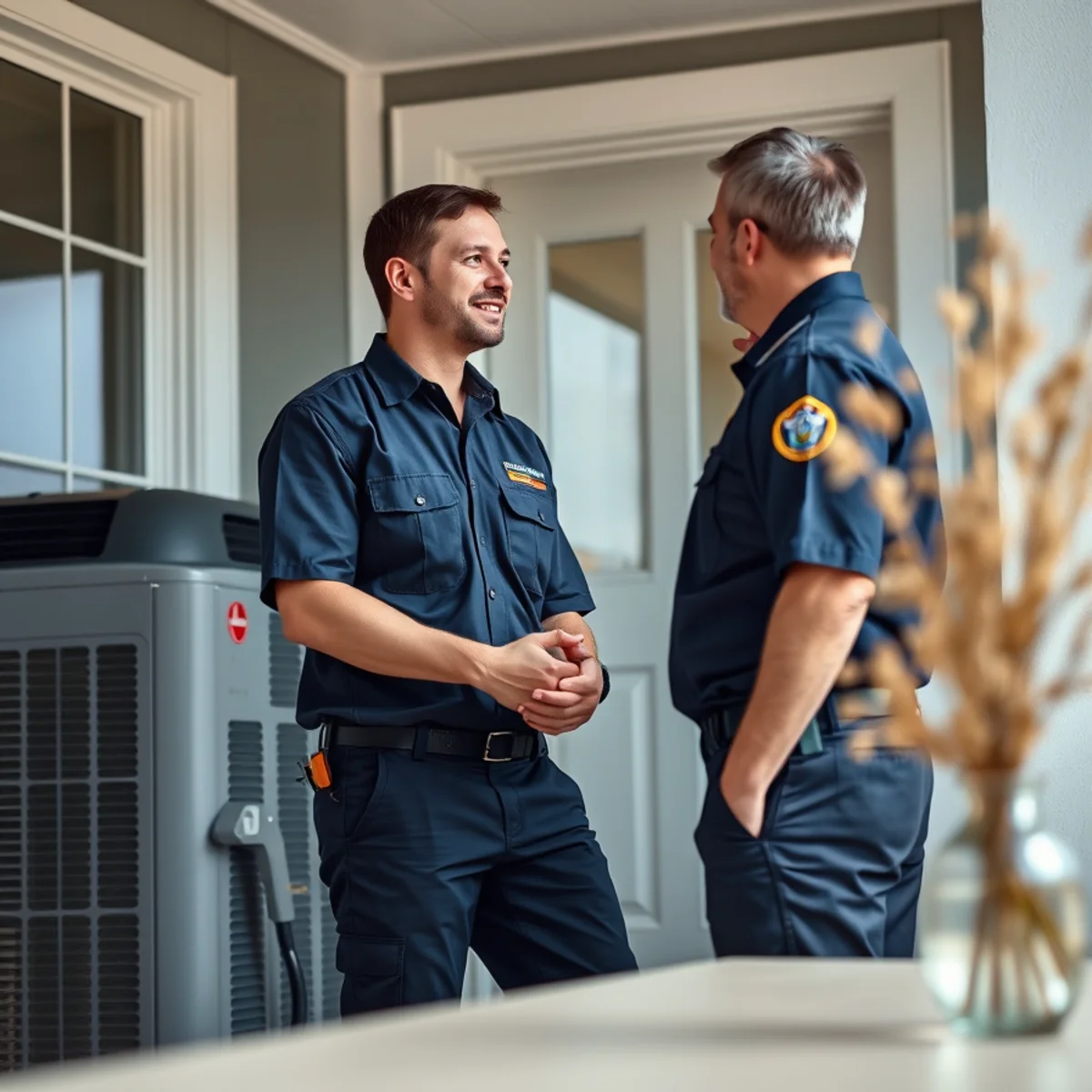 Flaming Ice Heating & Cooling technician at a home in Cherokee, NC