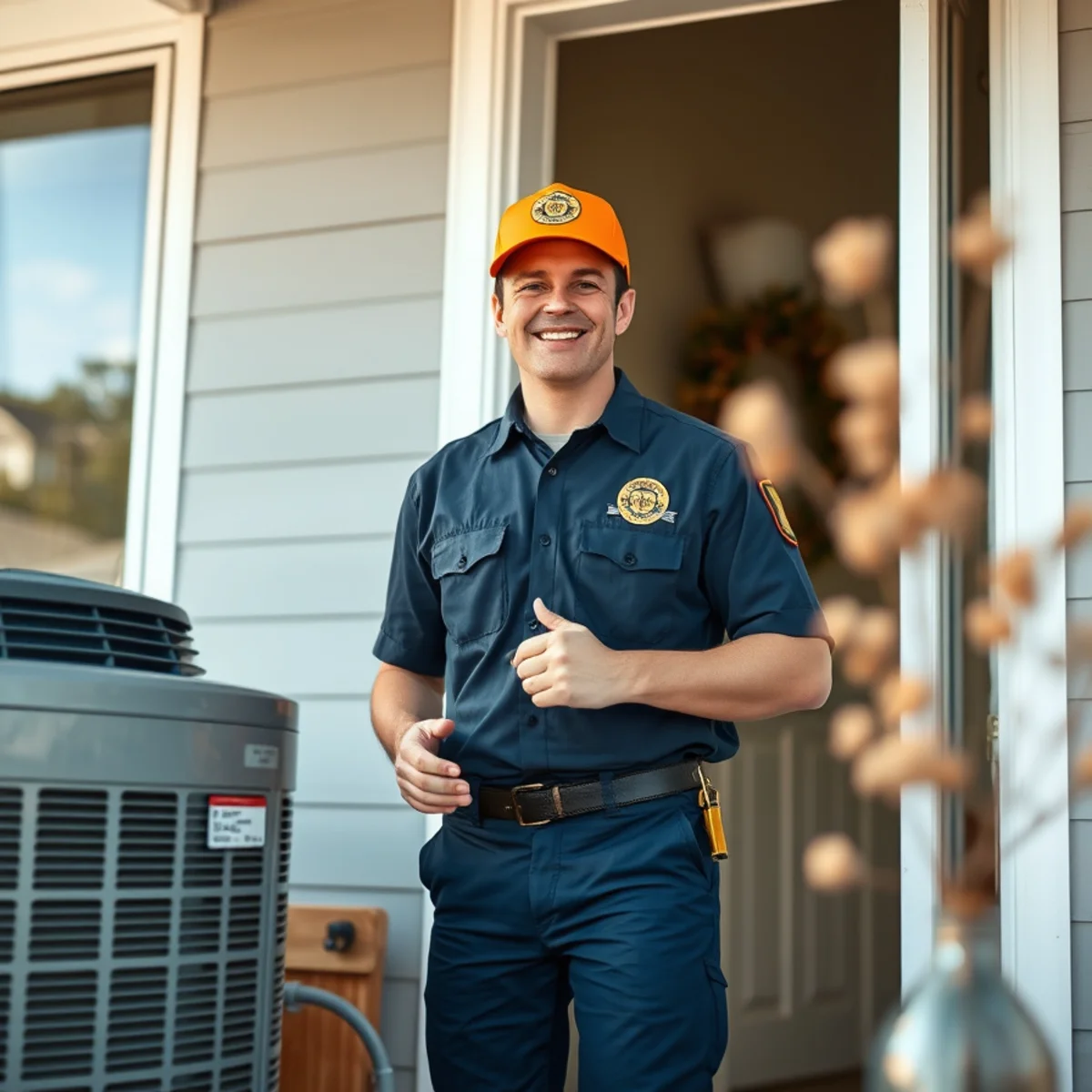 Flaming Ice Heating & Cooling technician at a home in Coats, NC