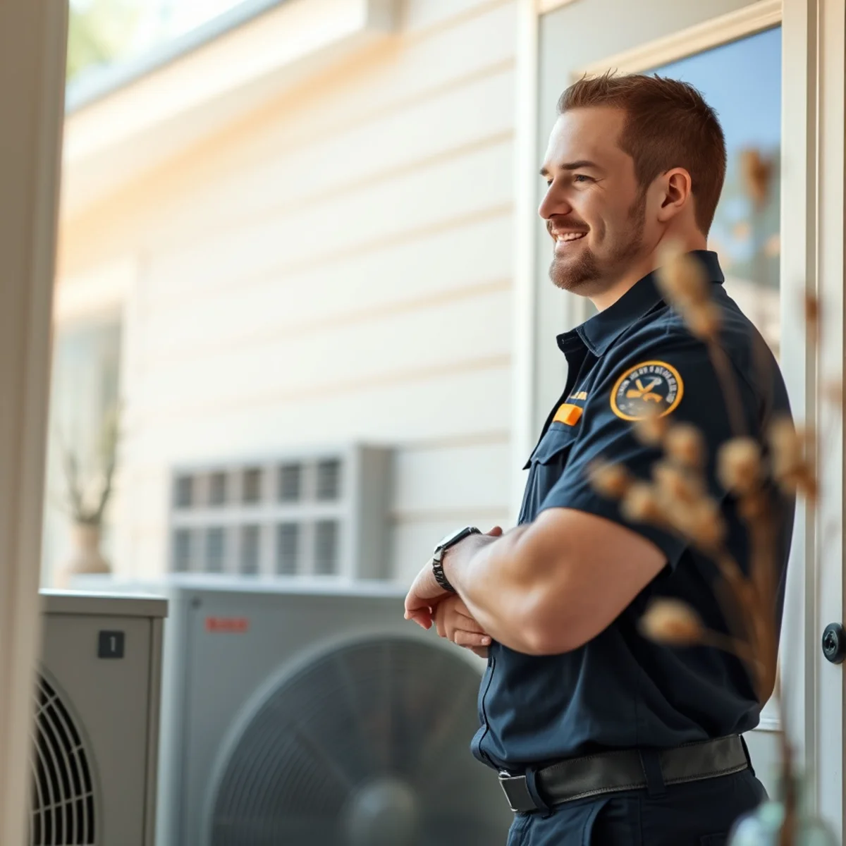 Flaming Ice Heating & Cooling technician at a home in Concord, NC
