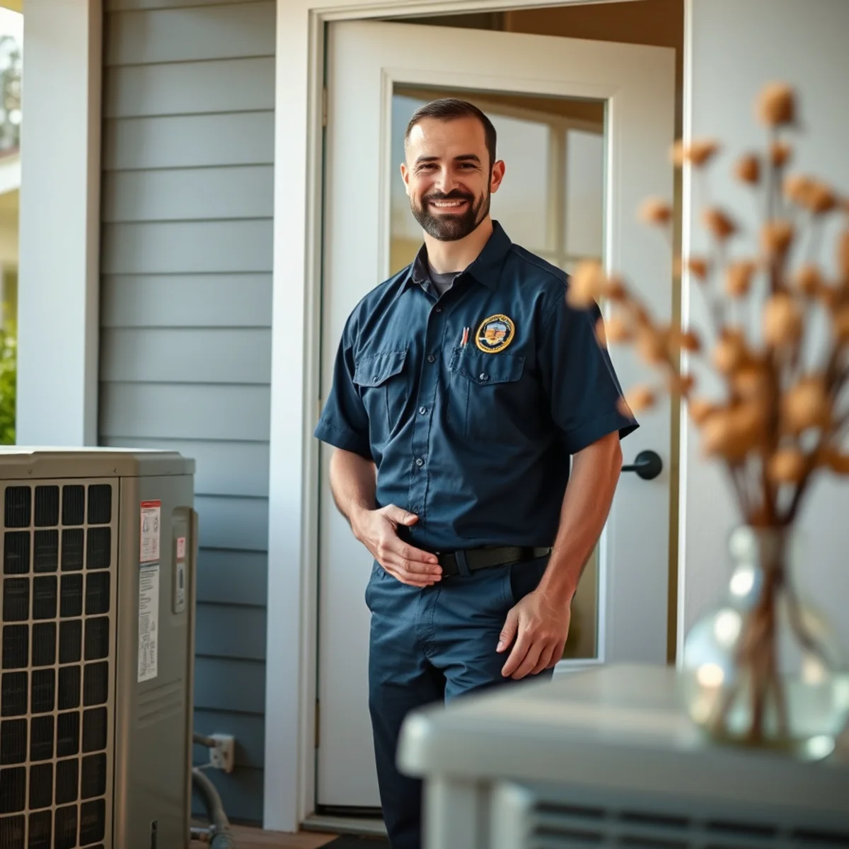 Flaming Ice Heating & Cooling technician at a home in Elizabeth City, NC