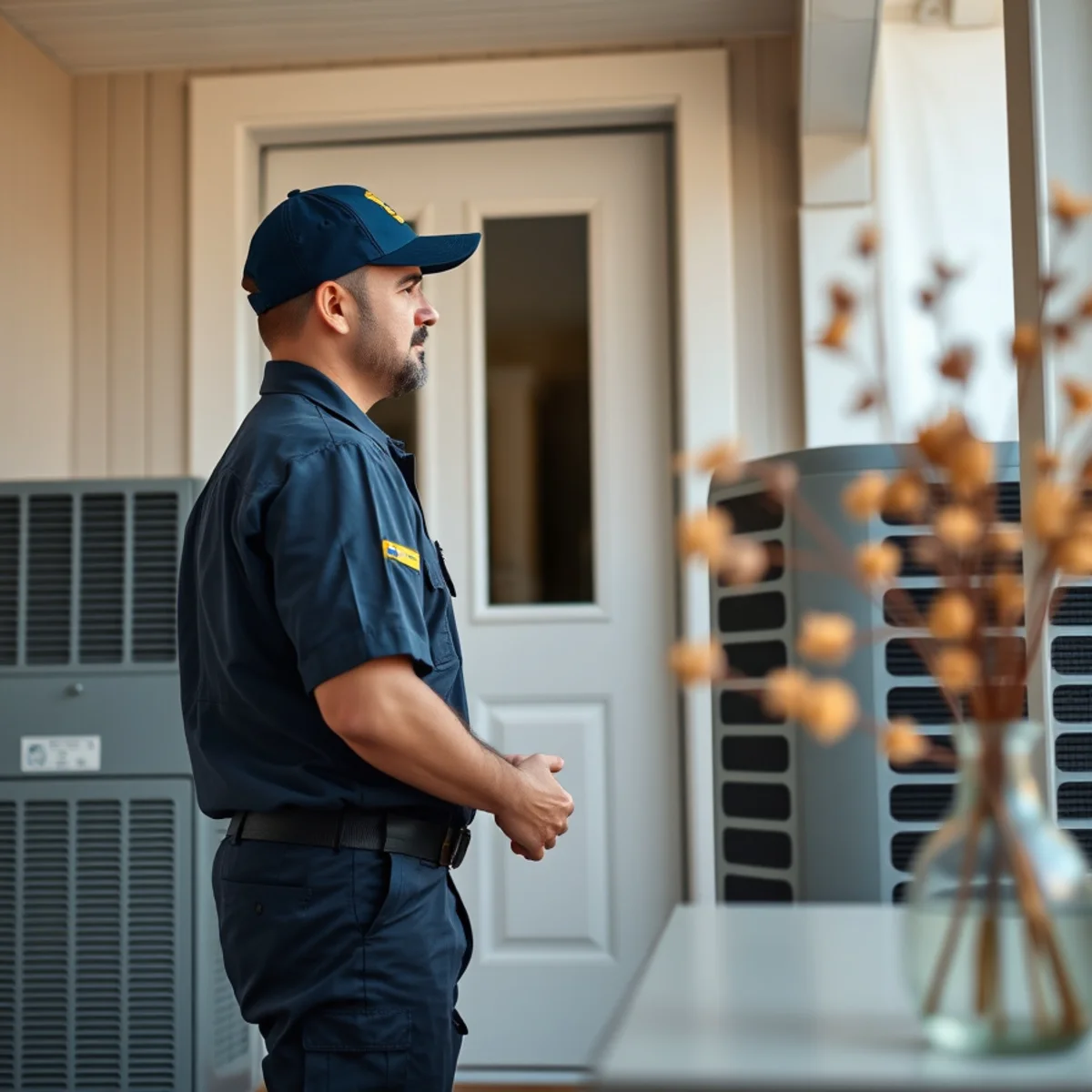 Flaming Ice Heating & Cooling technician at a home in Greensboro, NC