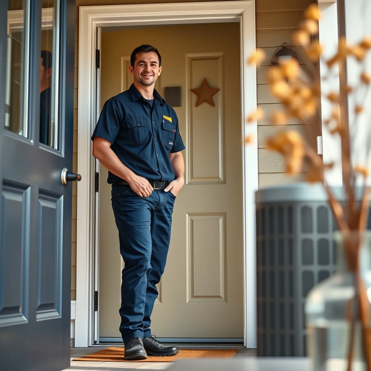 Flaming Ice Heating & Cooling technician at a home in Greenville, NC