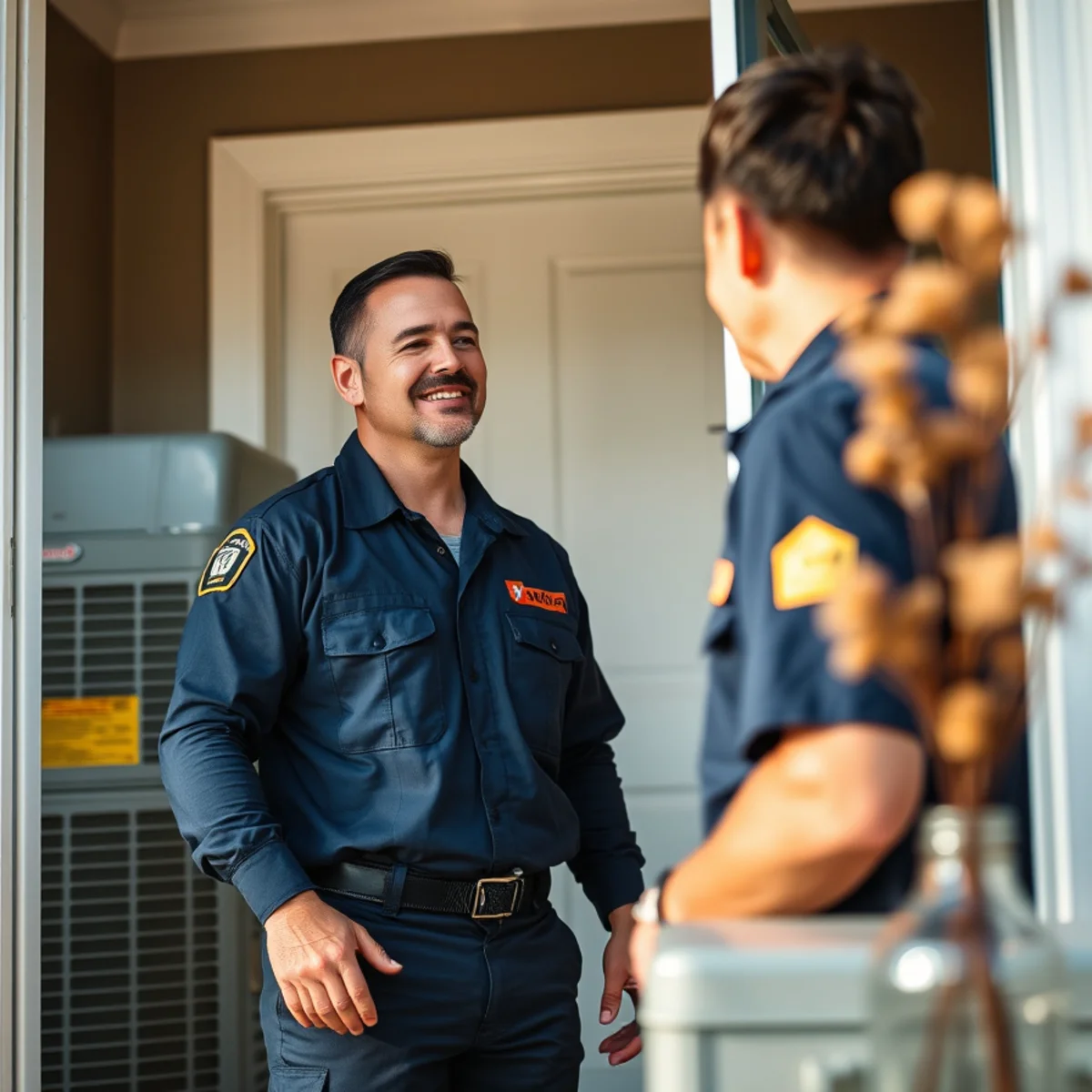 Flaming Ice Heating & Cooling technician at a home in High Point, NC