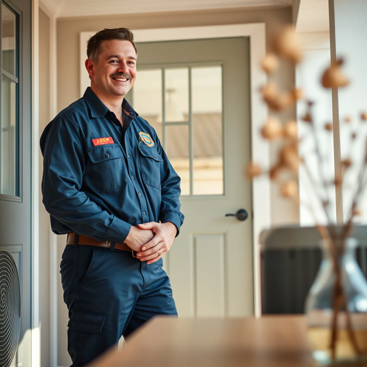 Flaming Ice Heating & Cooling technician at a home in Hudson, NC