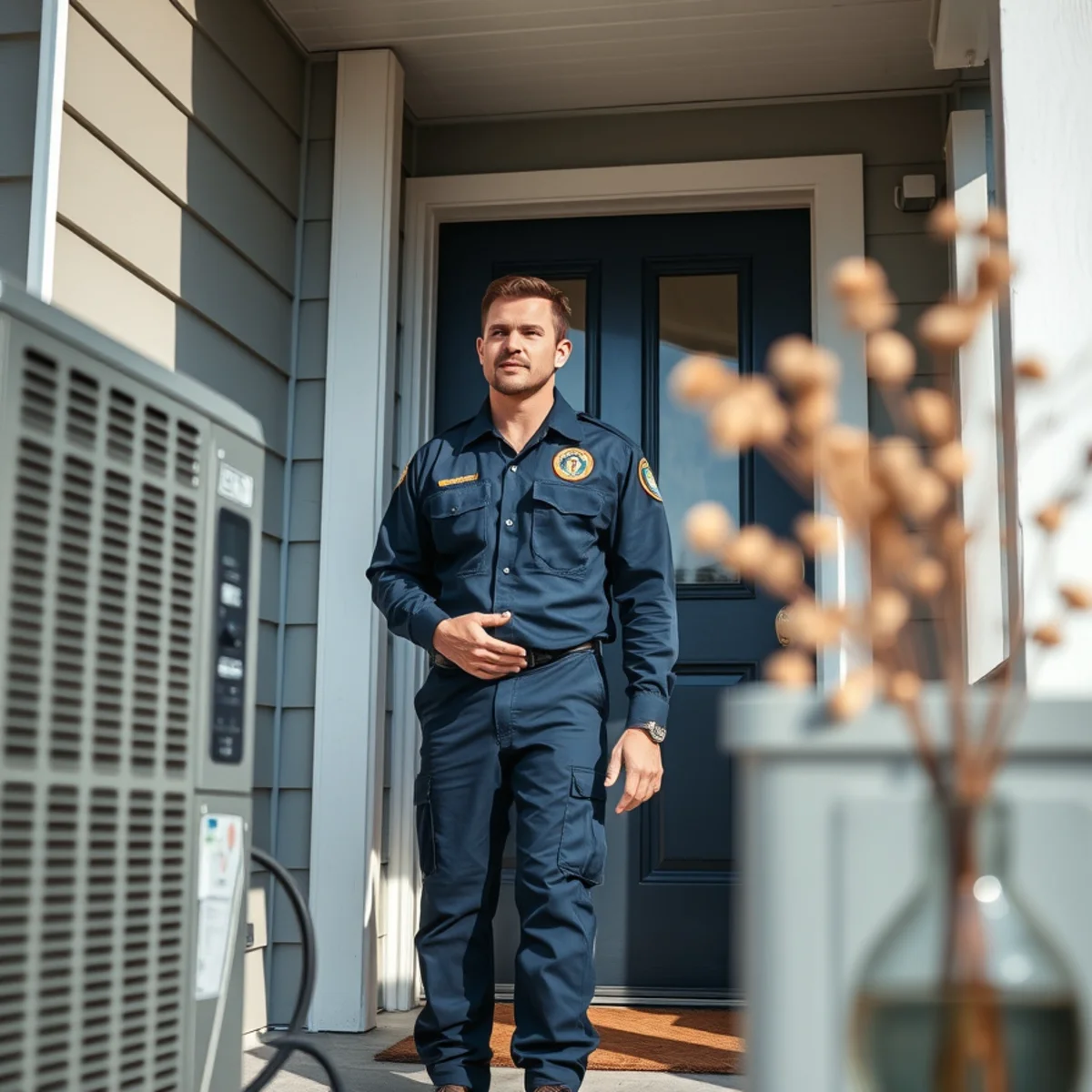 Flaming Ice Heating & Cooling technician at a home in Kernersville, NC