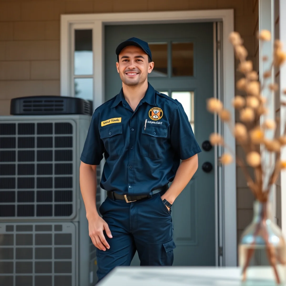 Flaming Ice Heating & Cooling technician at a home in King, NC