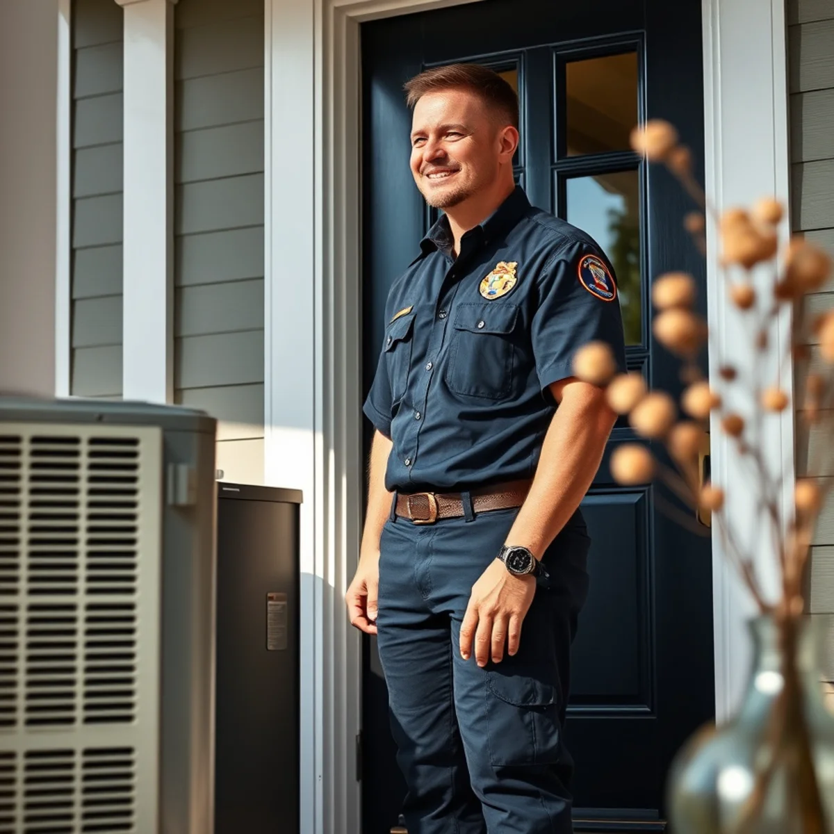 Flaming Ice Heating & Cooling technician at a home in Lincolnton, NC