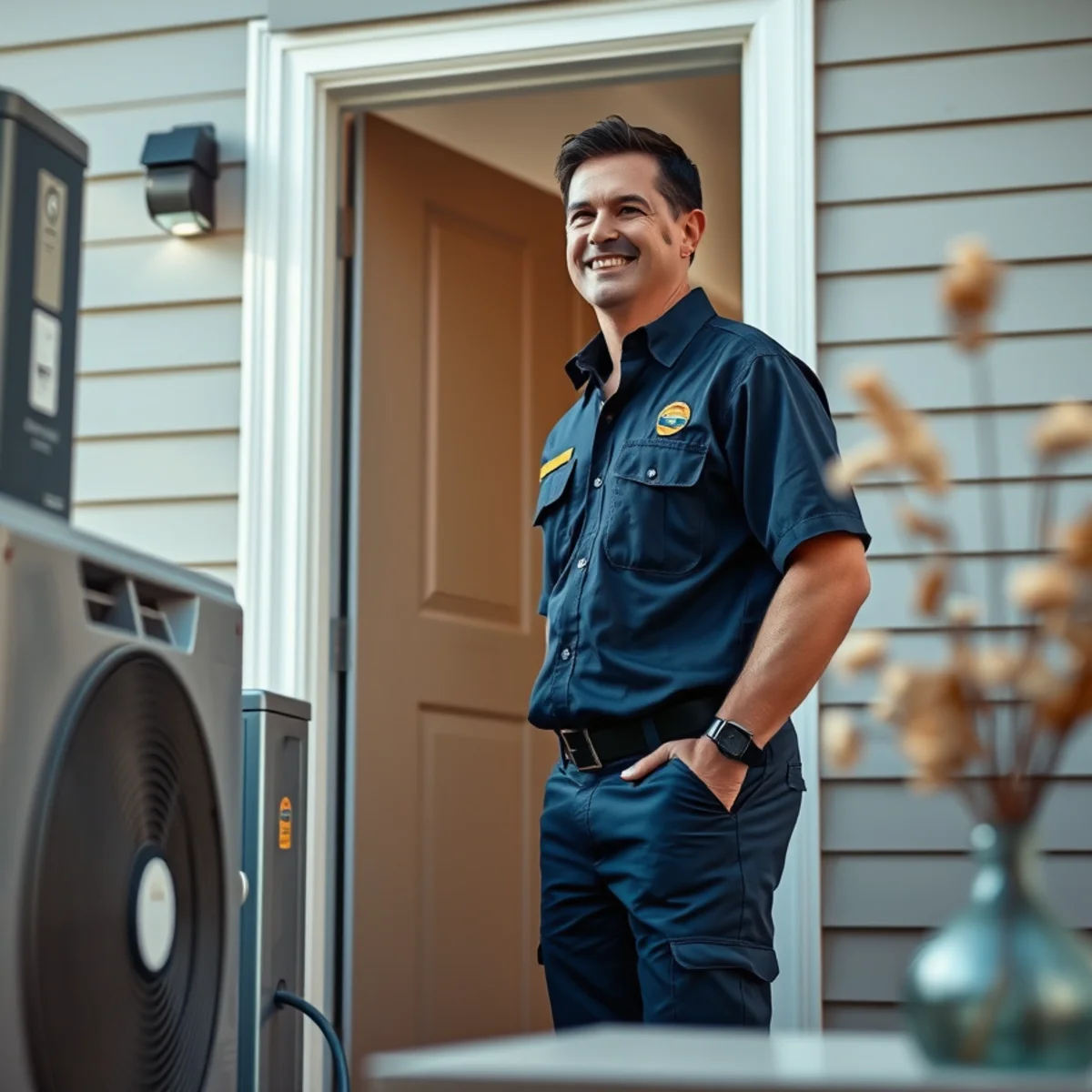 Flaming Ice Heating & Cooling technician at a home in Morganton, NC