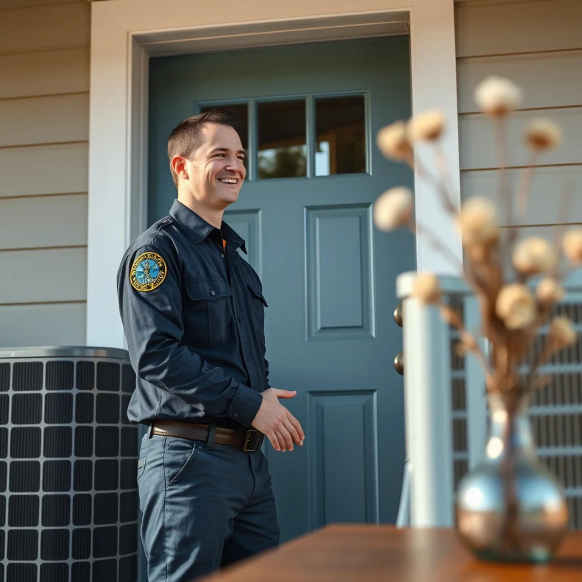 Flaming Ice Heating & Cooling technician at a home in Mount Gilead, NC
