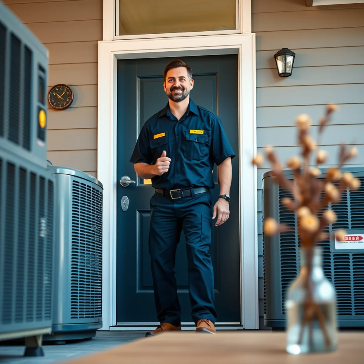 Flaming Ice Heating & Cooling technician at a home in Murphy, NC