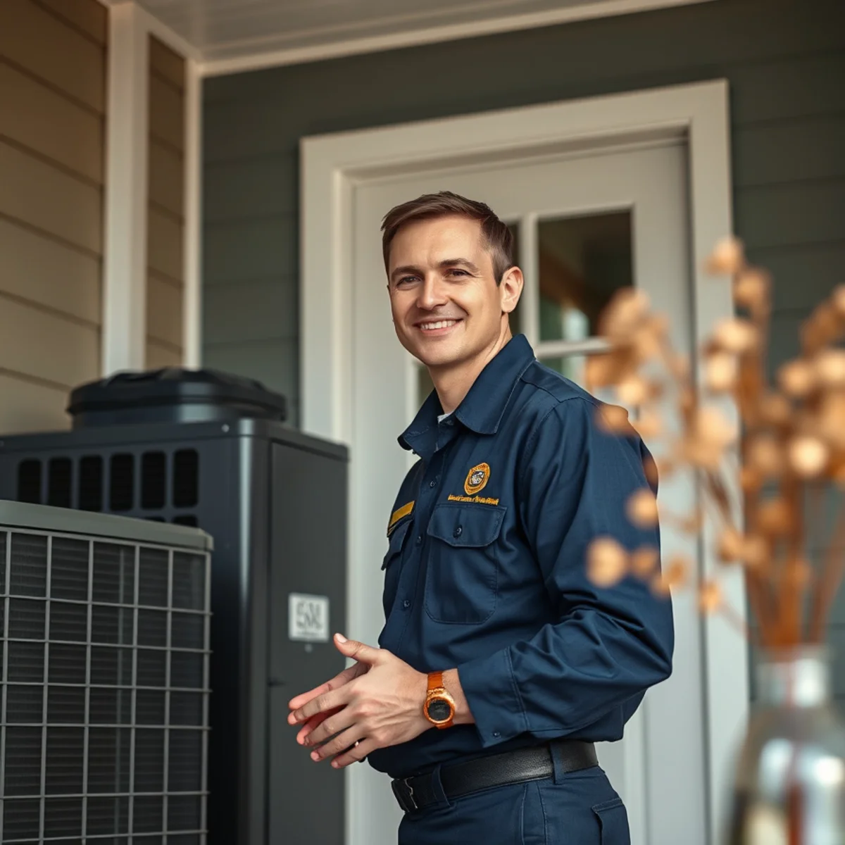 Flaming Ice Heating & Cooling technician at a home in Pembroke, NC