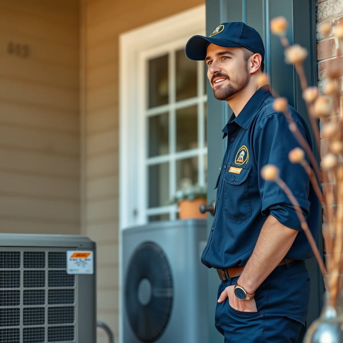 Flaming Ice Heating & Cooling technician at a home in Red Springs, NC