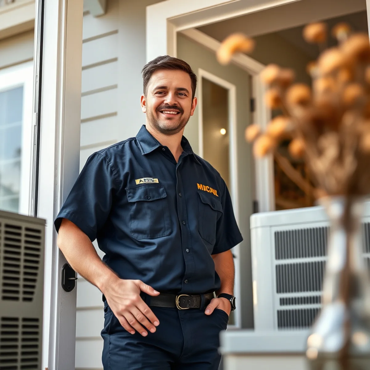 Flaming Ice Heating & Cooling technician at a home in Reidsville, NC