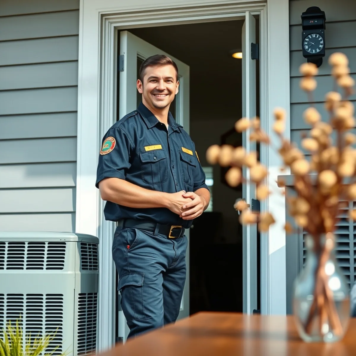 Flaming Ice Heating & Cooling technician at a home in Rolesville, NC