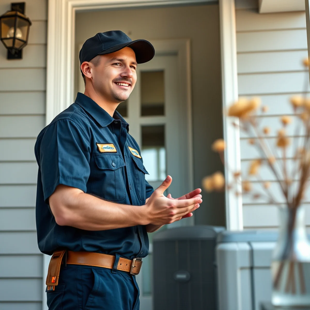 Flaming Ice Heating & Cooling technician at a home in Roxboro, NC