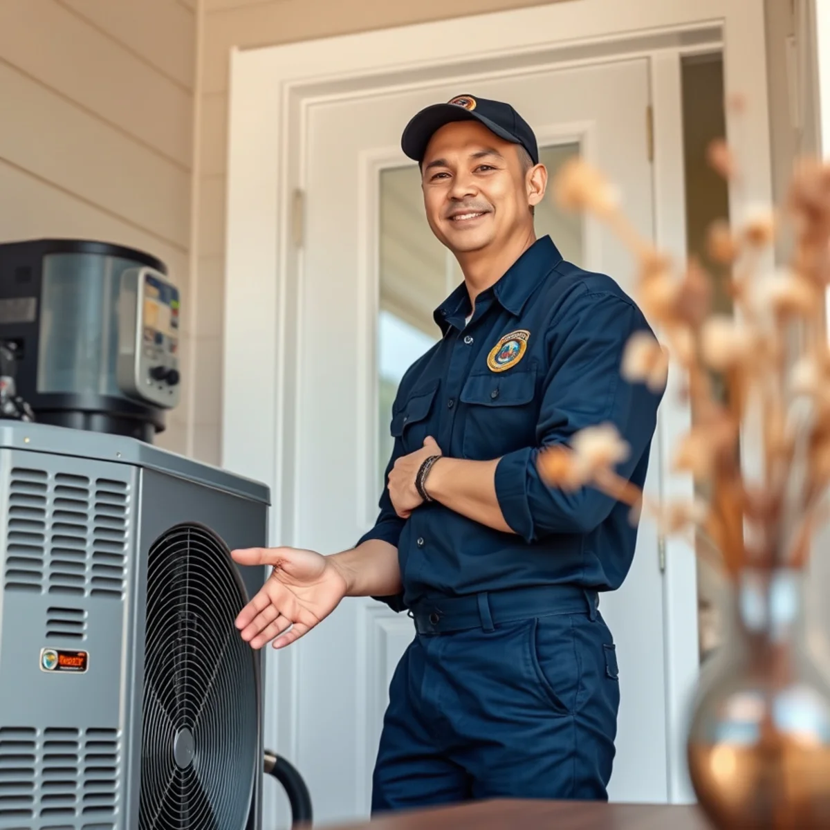 Flaming Ice Heating & Cooling technician at a home in Selma, NC