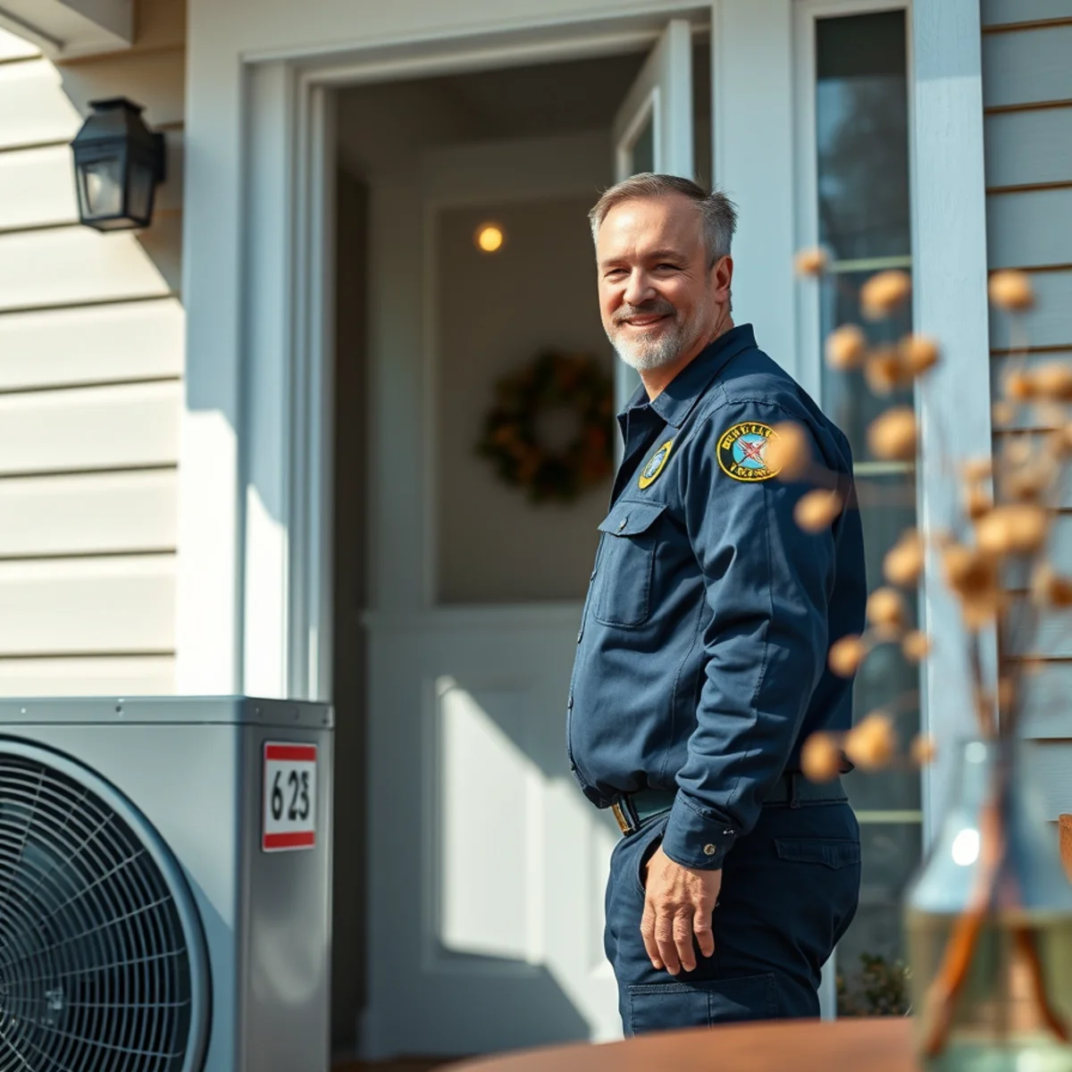 Flaming Ice Heating & Cooling technician at a home in Shallotte, NC