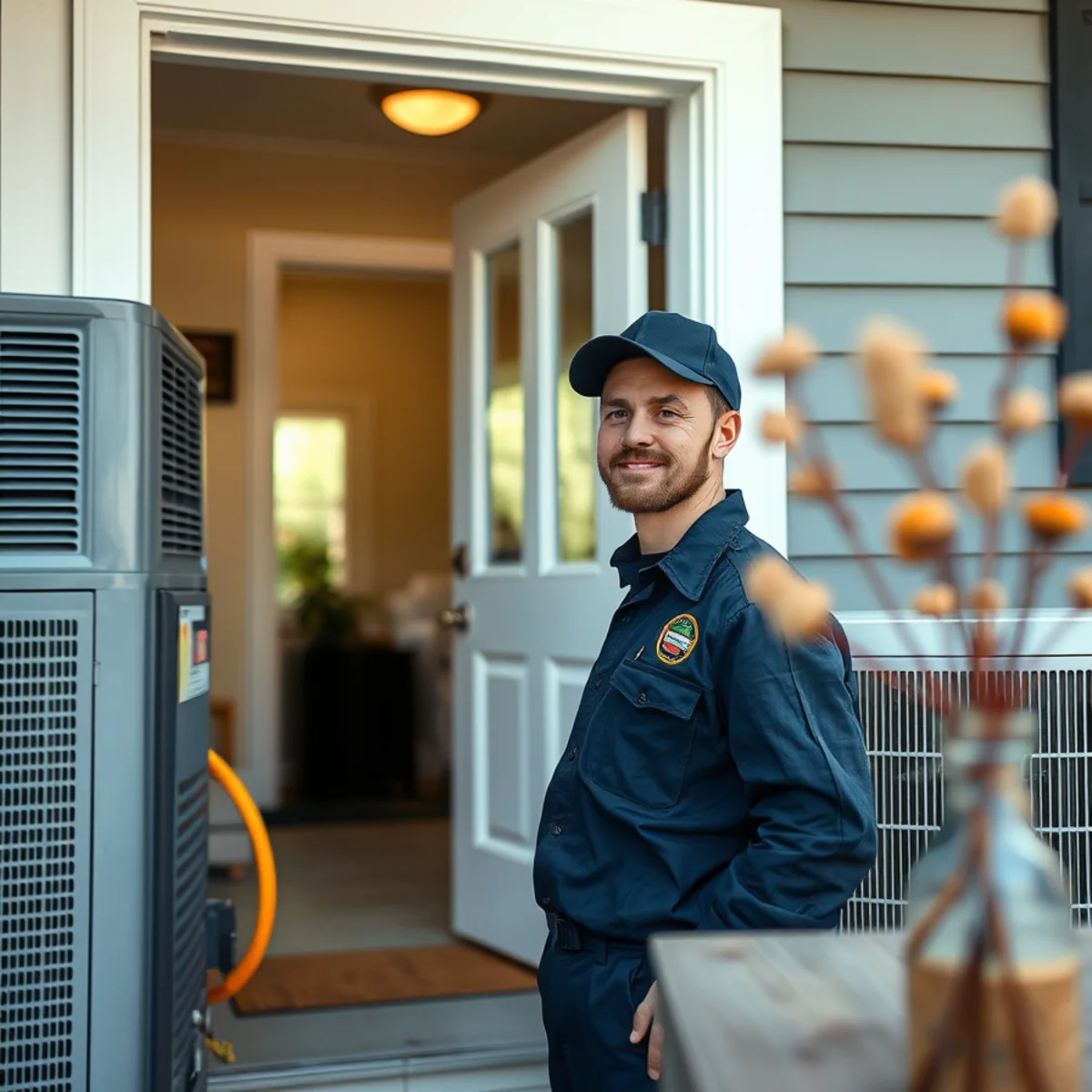Flaming Ice Heating & Cooling technician at a home in Sparta, NC