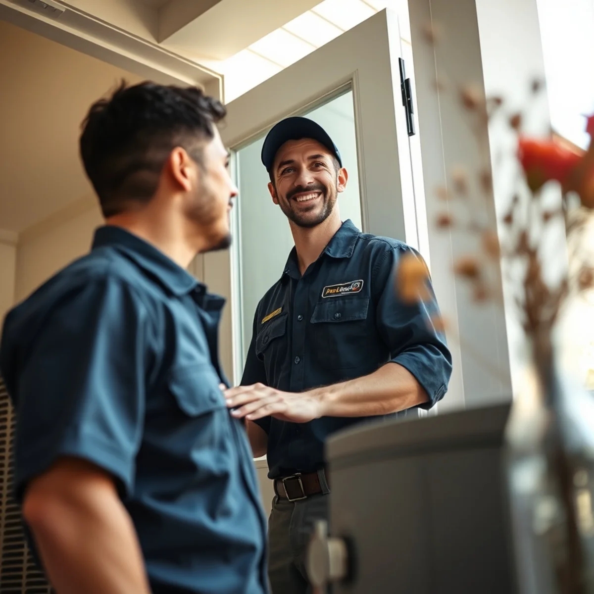 Flaming Ice Heating & Cooling technician at a home in Troy, NC