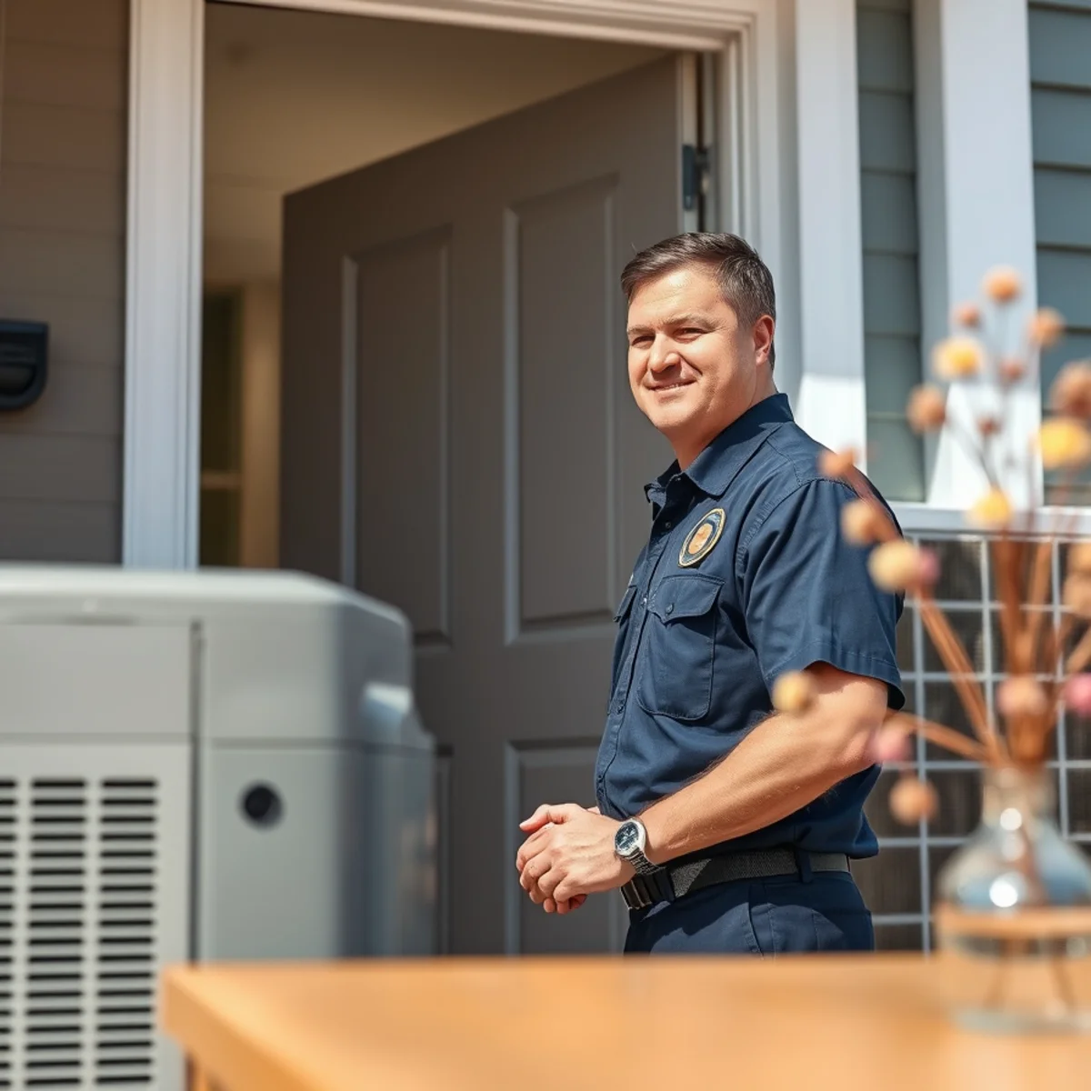 Flaming Ice Heating & Cooling technician at a home in Waxhaw, NC