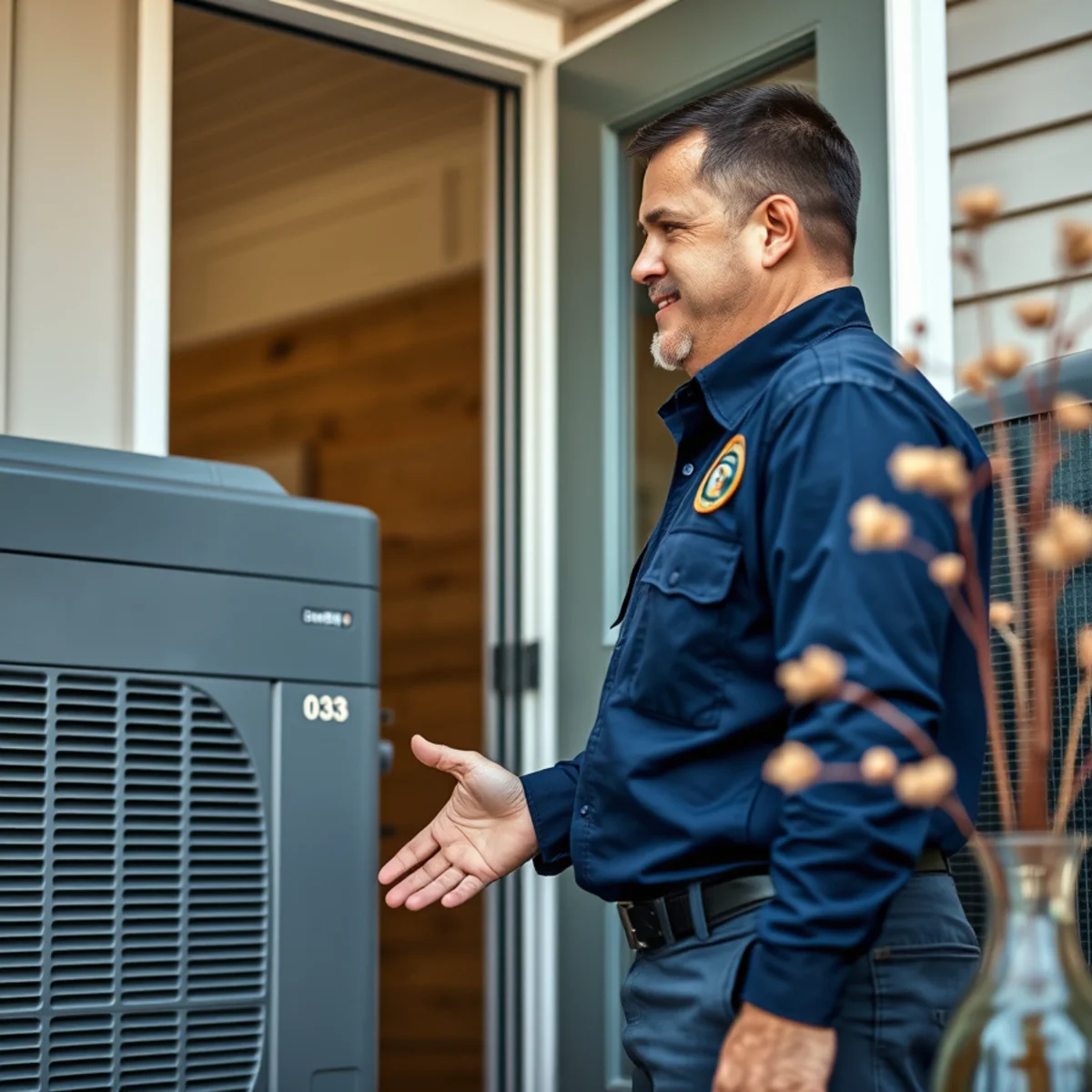 Flaming Ice Heating & Cooling technician at a home in Waynesville, NC