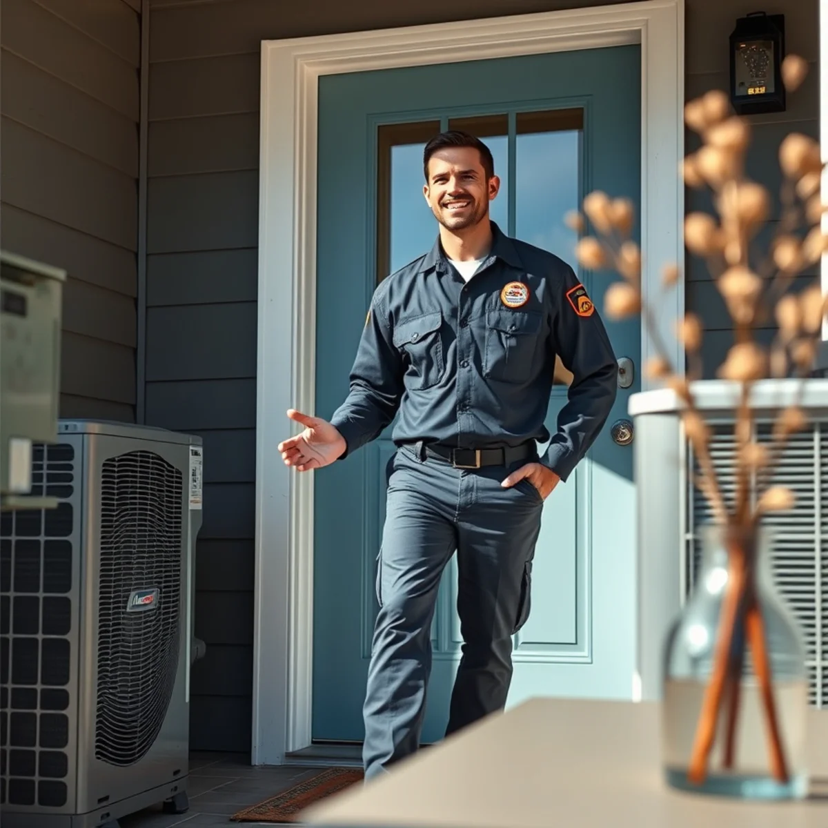 Flaming Ice Heating & Cooling technician at a home in Whiteville, NC