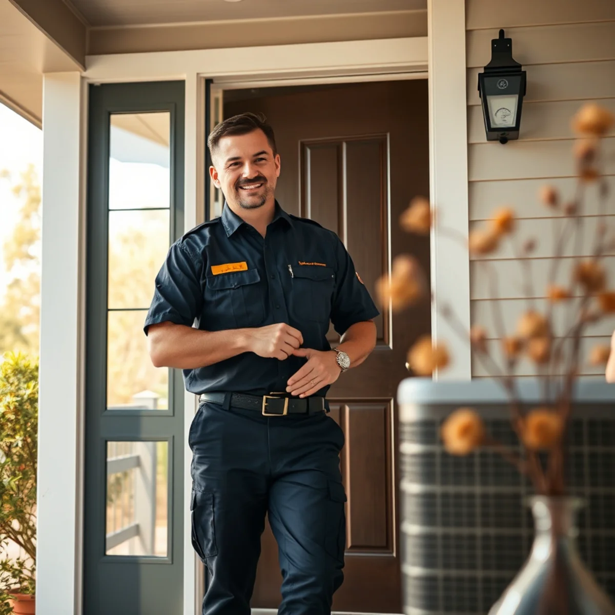 Flaming Ice Heating & Cooling technician at a home in Winterville, NC