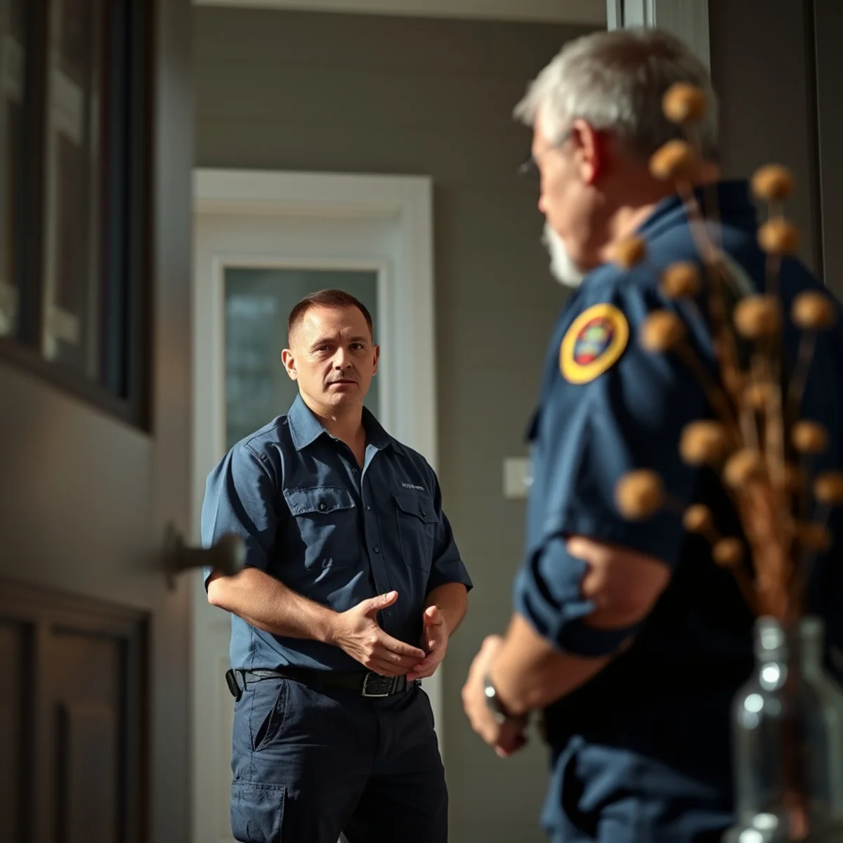 Flaming Ice Heating & Cooling technician at a home in Yadkinville, NC
