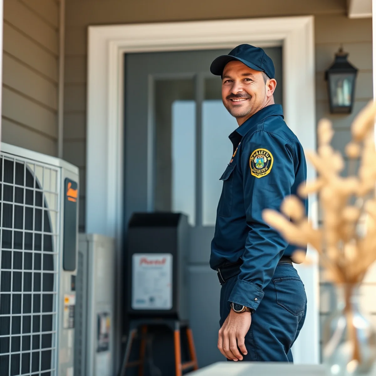 Flaming Ice Heating & Cooling technician at a home in Youngsville, NC