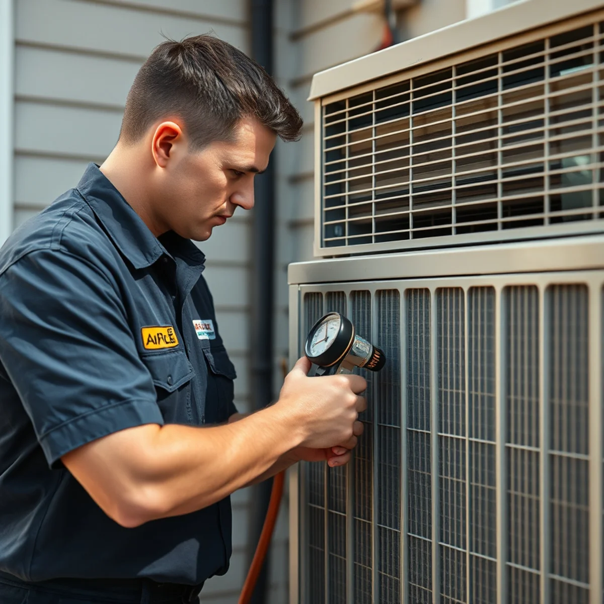 Flaming Ice Heating & Cooling performing ac maintenance & tune-ups