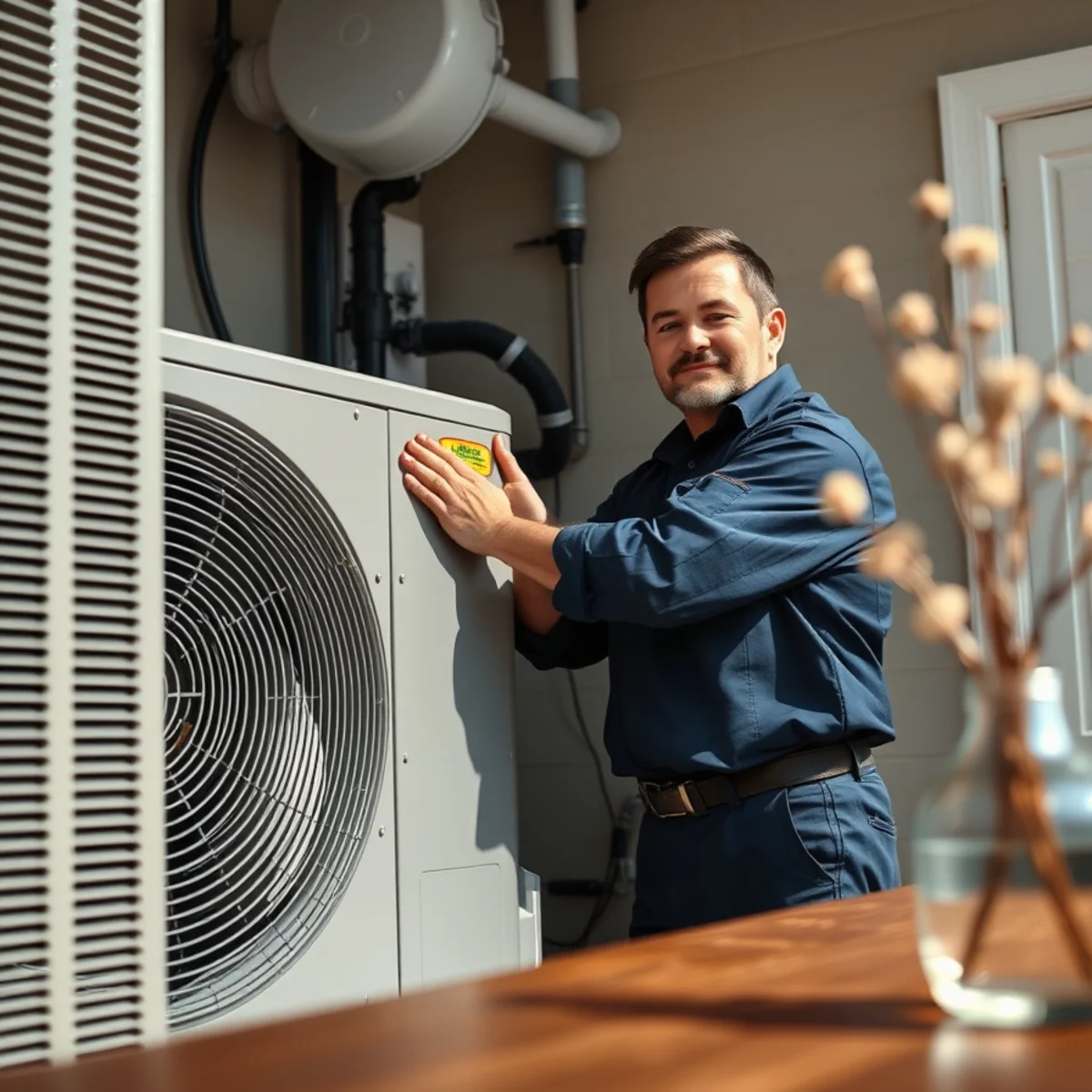Flaming Ice Heating & Cooling completing air handler repair & replacement in North Carolina