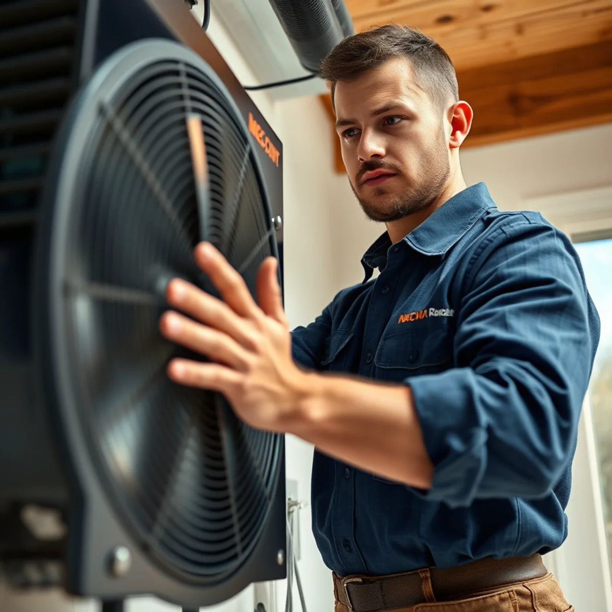 Flaming Ice Heating & Cooling performing whole-house fan installation