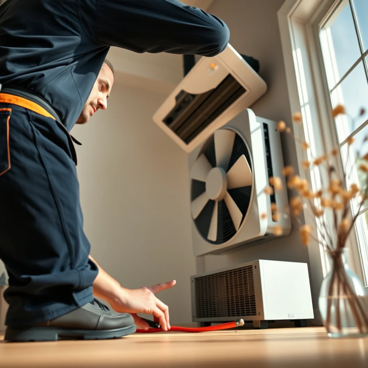 Flaming Ice Heating & Cooling completing whole-house fan installation in North Carolina